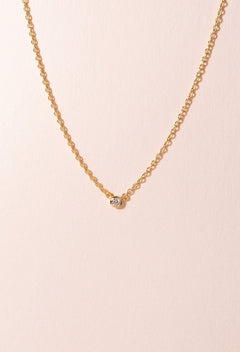 Single diamond necklace baby - Galore jewelry
