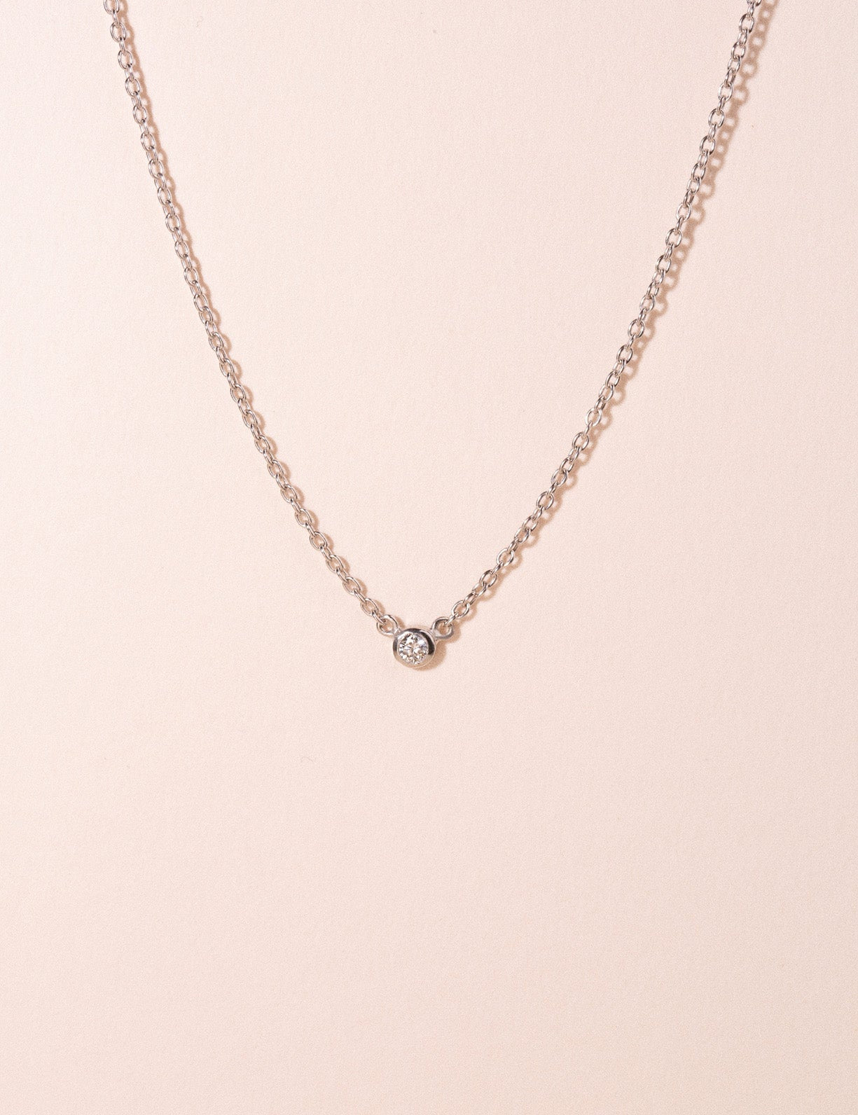 Single diamond necklace baby - Galore jewelry